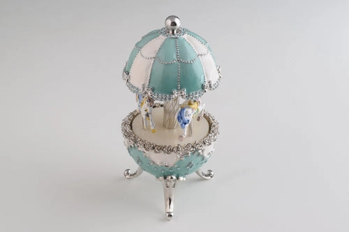 Faberge Egg  with Music Royal Horses Carousel