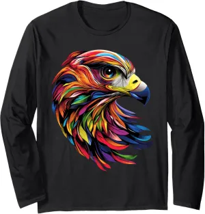 Falcon Kestrel Falcons Hunting Peregrine Birds Falconry Long Sleeve T-Shirt