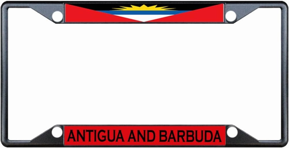 Fastasticdeals Antigua and Barbuda Flag Country License Plate Frame Tag Holder Cover