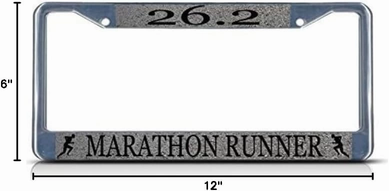 Fastasticdeals I'd Rather Be 26.2 Marathon Runner License Plate Frame Tag Holder Cover
