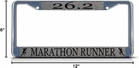 Fastasticdeals I'd Rather Be 26.2 Marathon Runner License Plate Frame Tag Holder Cover