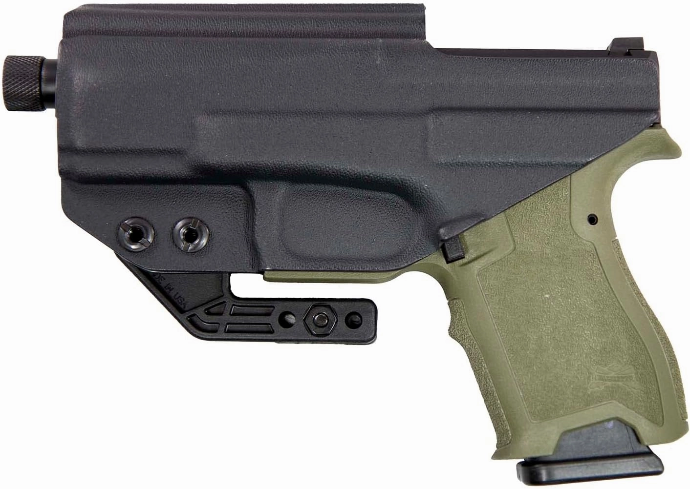 FDO Industries IWB Kydex Holster Compatible with PSA Dagger Compact -Discreet Carry Concepts 1.5" Metal Monoblock Gear Clip - Optic Cut - The Paladin Series - Made in USA