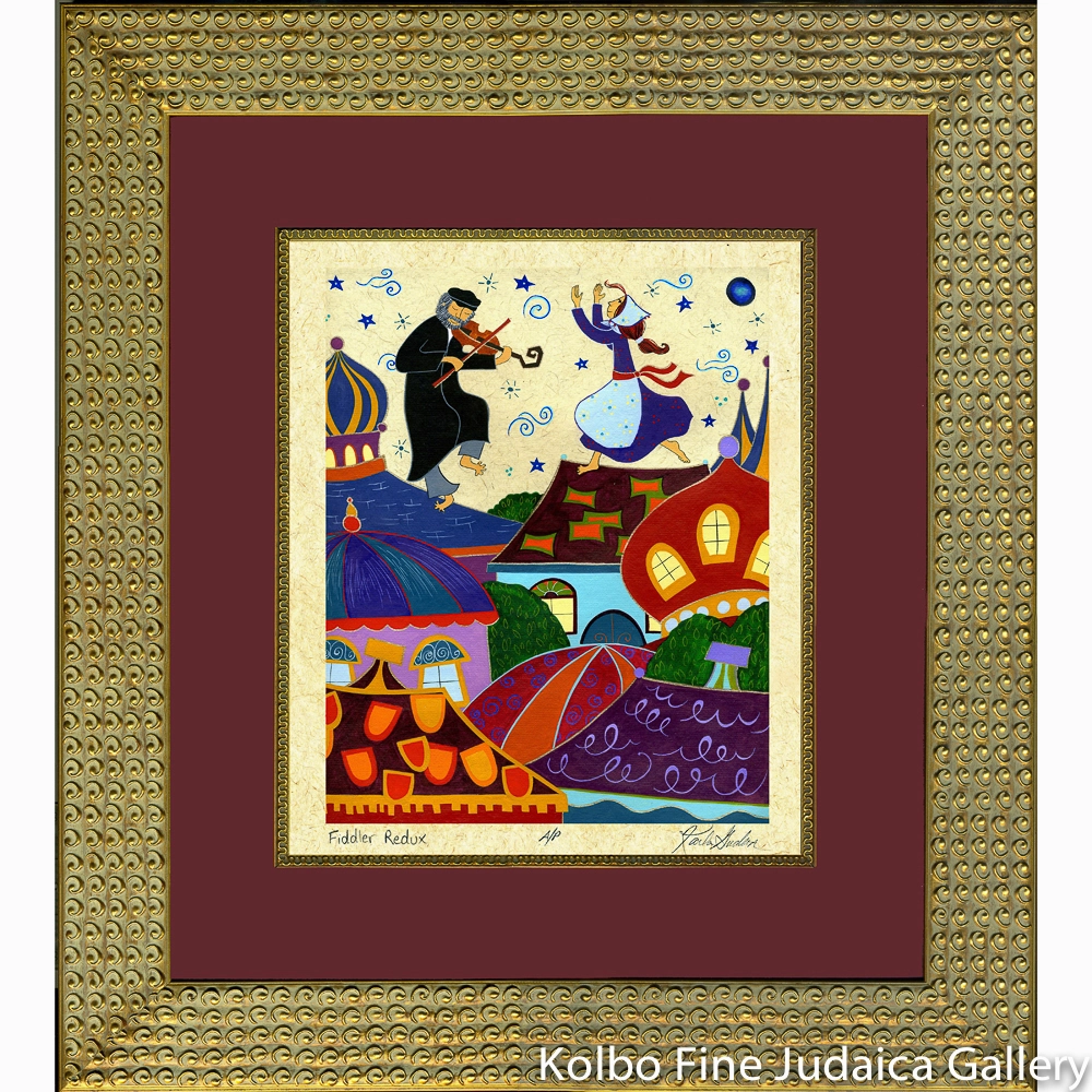 Fiddler Redux Painting, Framed