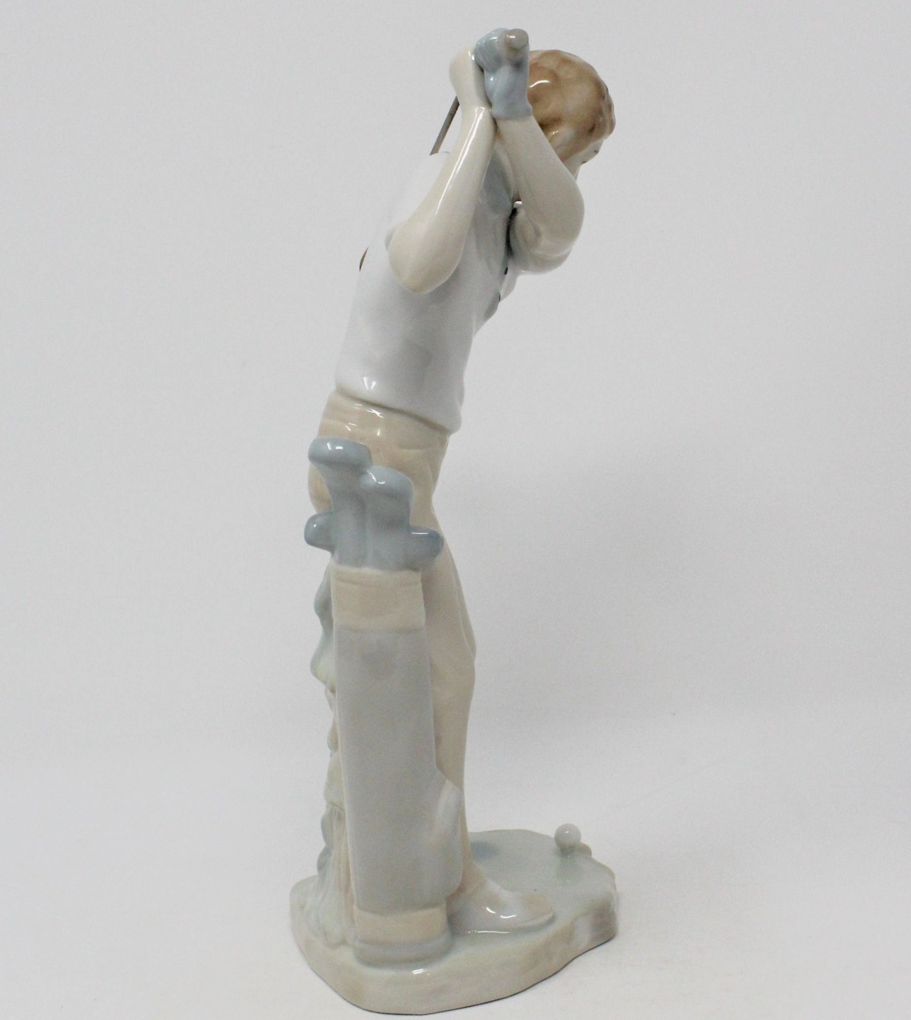 Figurine, Ardalt, Golfer, Hand Painted, Vintage
