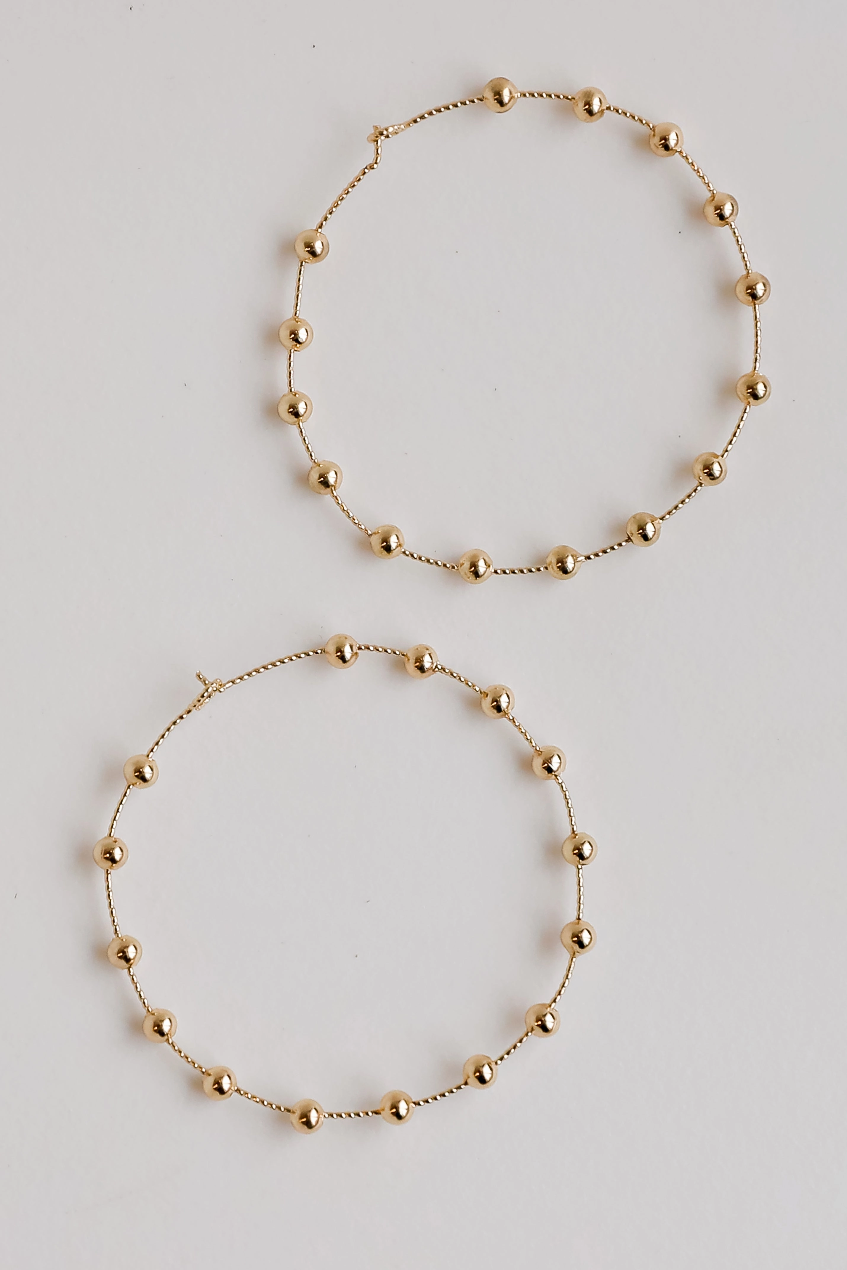 FINAL SALE - Alyssa Medium Gold Ball Hoop Earrings