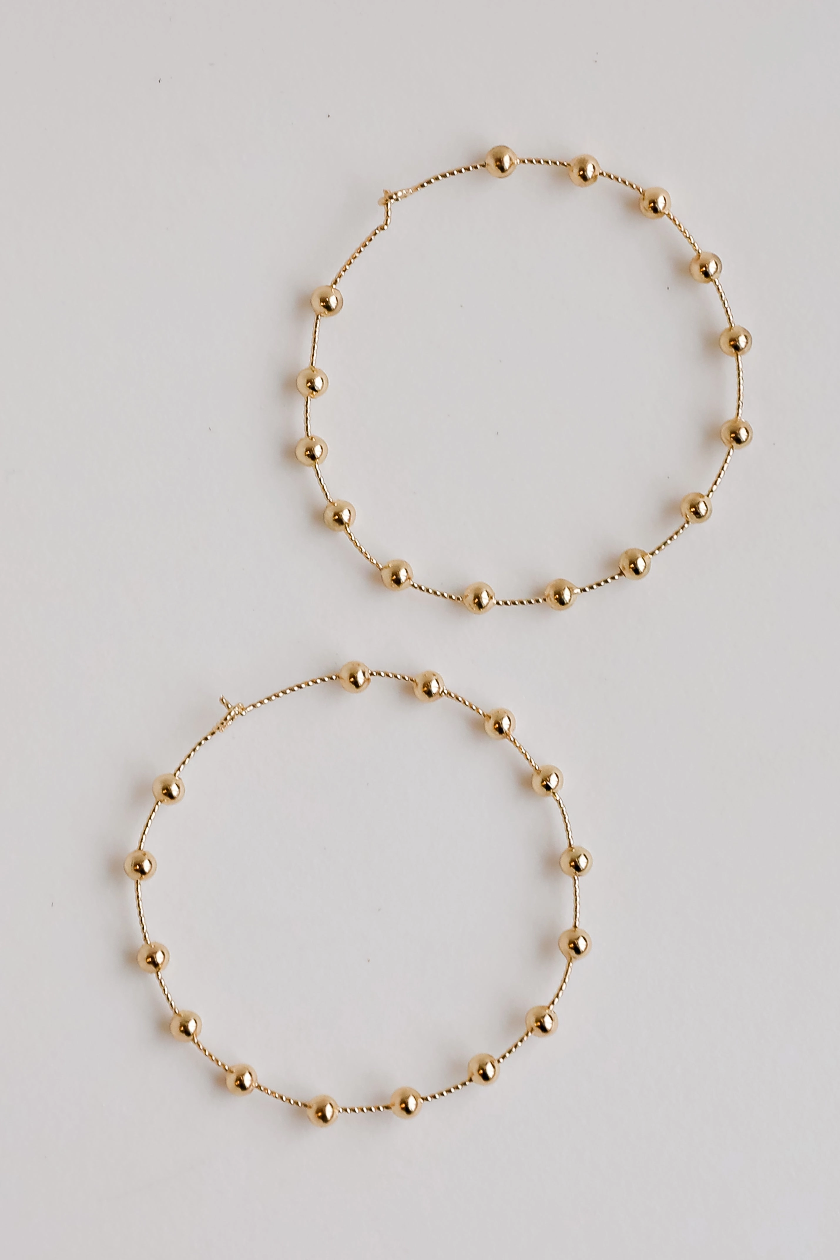 FINAL SALE - Alyssa Medium Gold Ball Hoop Earrings