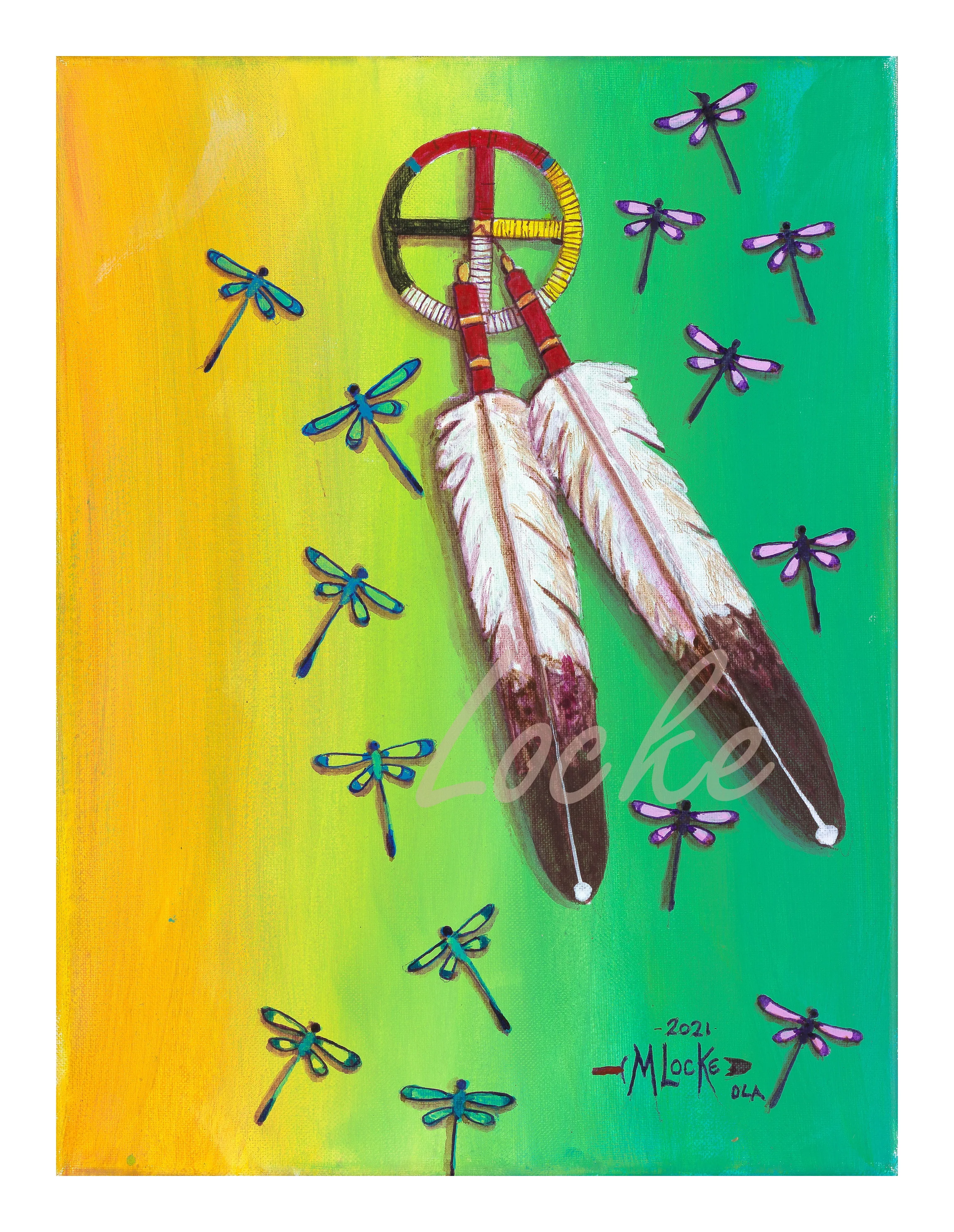 (Fine Art Print) Acrylic on Canvas - Untitled Feathers