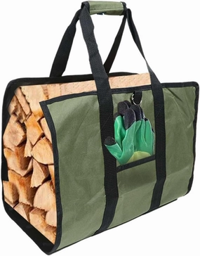 Firewood Bag Portable Heavy Duty Large Capacity Tote Bag Firewood Storage Tote With Handle For Camping Travel Multipurpose Bag Storage Rack for Firewood