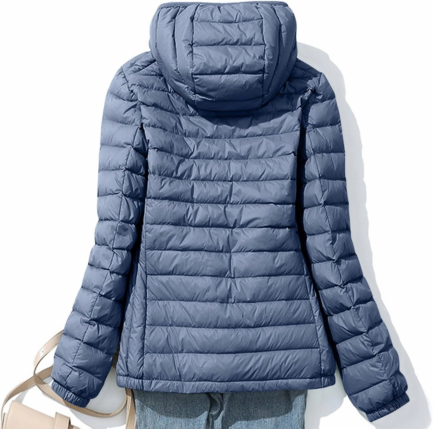 Firzero Winter Warm Women Down Jackets Plus Size Lightweight Packable Puffer Coats Trendy Hooded Coat Outwear Windbreaker