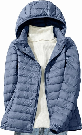 Firzero Winter Warm Women Down Jackets Plus Size Lightweight Packable Puffer Coats Trendy Hooded Coat Outwear Windbreaker