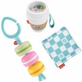 Fisher-Price Baby Bakery Treats Gift Set, 3 Food-Themed Baby Toys and teether for Infants Ages 3 Months and up