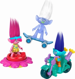 Fisher-Price Imaginext DreamWorks Trolls Toys Sparkle & Roll Pack, Poppy Branch & Guy Diamond Figures for Pretend Play Kids Ages 3  Years