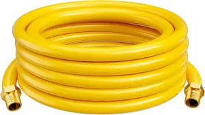 Flexible 33Ft 1/2" Natural Gas Hose, CSST Corrugated Stainless Steel Tubing, Propane Gas Pipe Conversion Kit with 2 Male Adapter Fittings