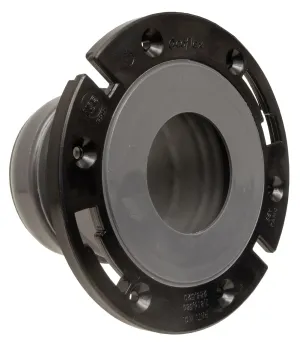 FlexOn Toilet Flange for 4" PVC, ABS, Cast Iron or Lead Pipes-Includes Spacer System to Correct Flange Elevation from 3/8"-1 1/8"