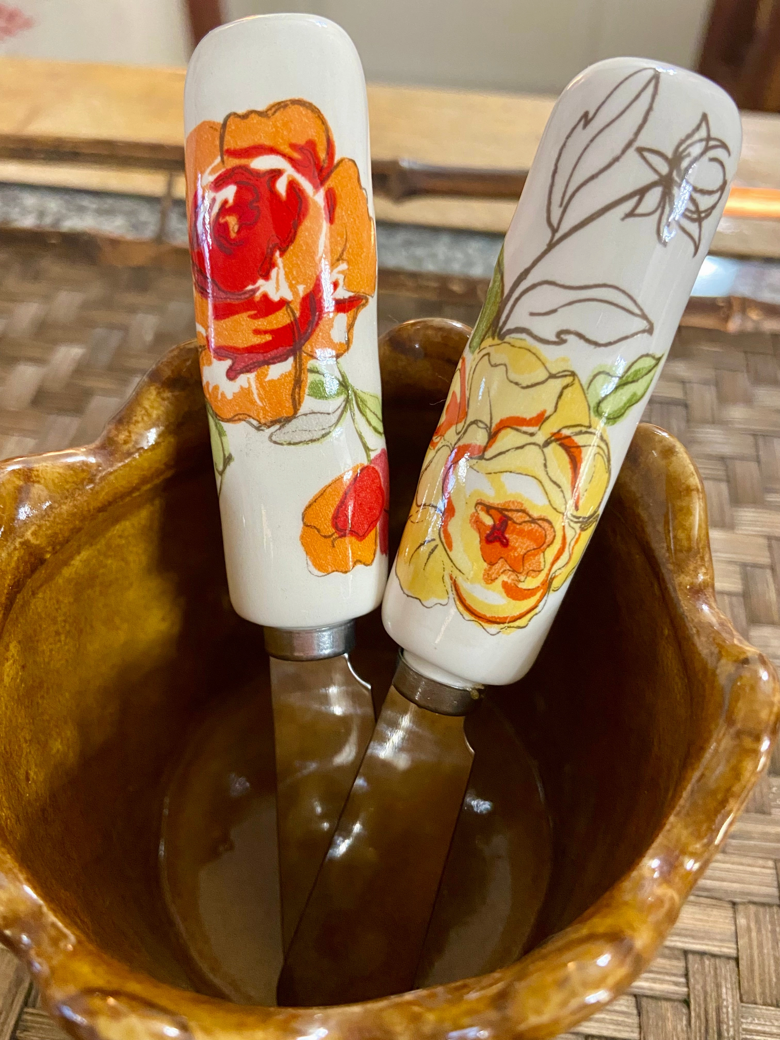 Floral Butter/Cheese Knives