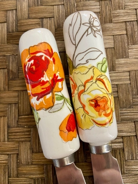 Floral Butter/Cheese Knives