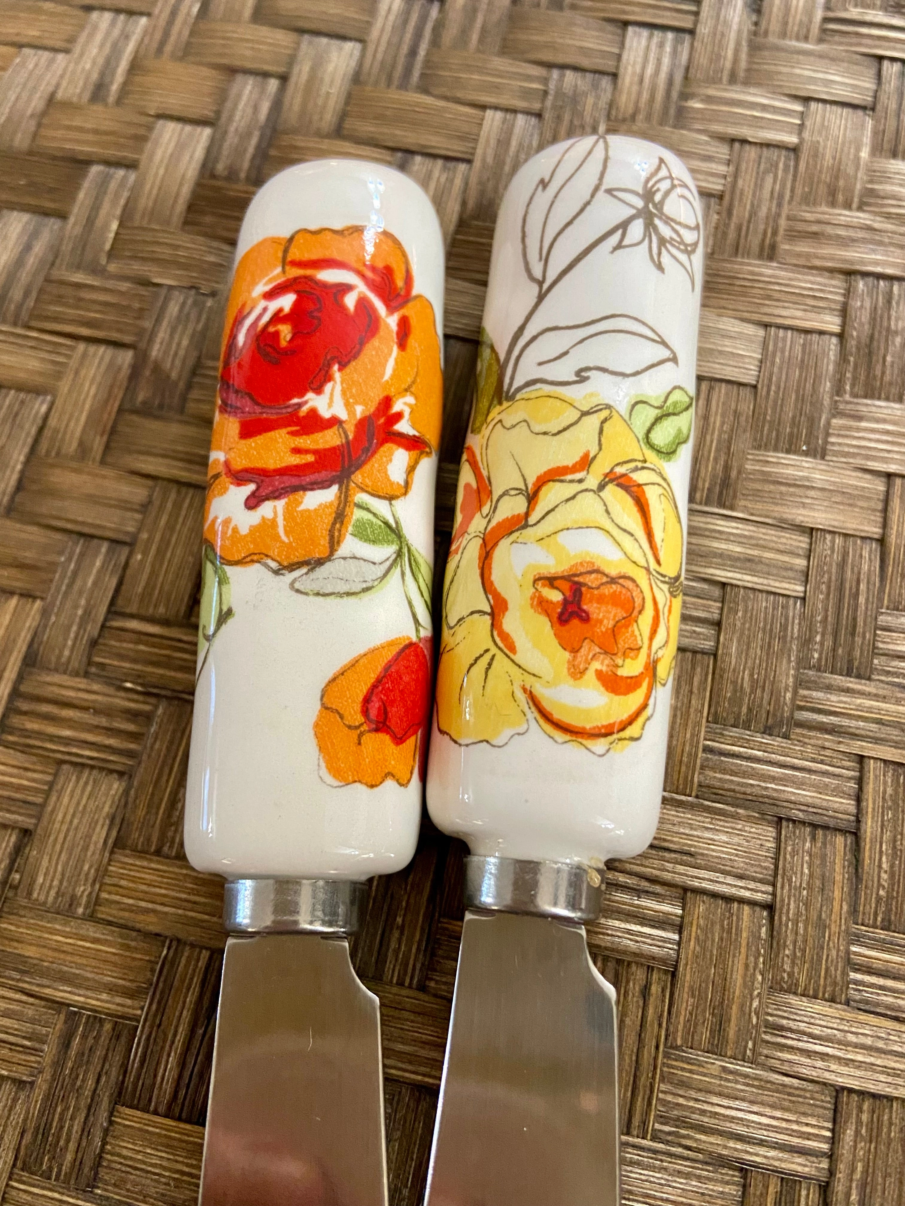 Floral Butter/Cheese Knives