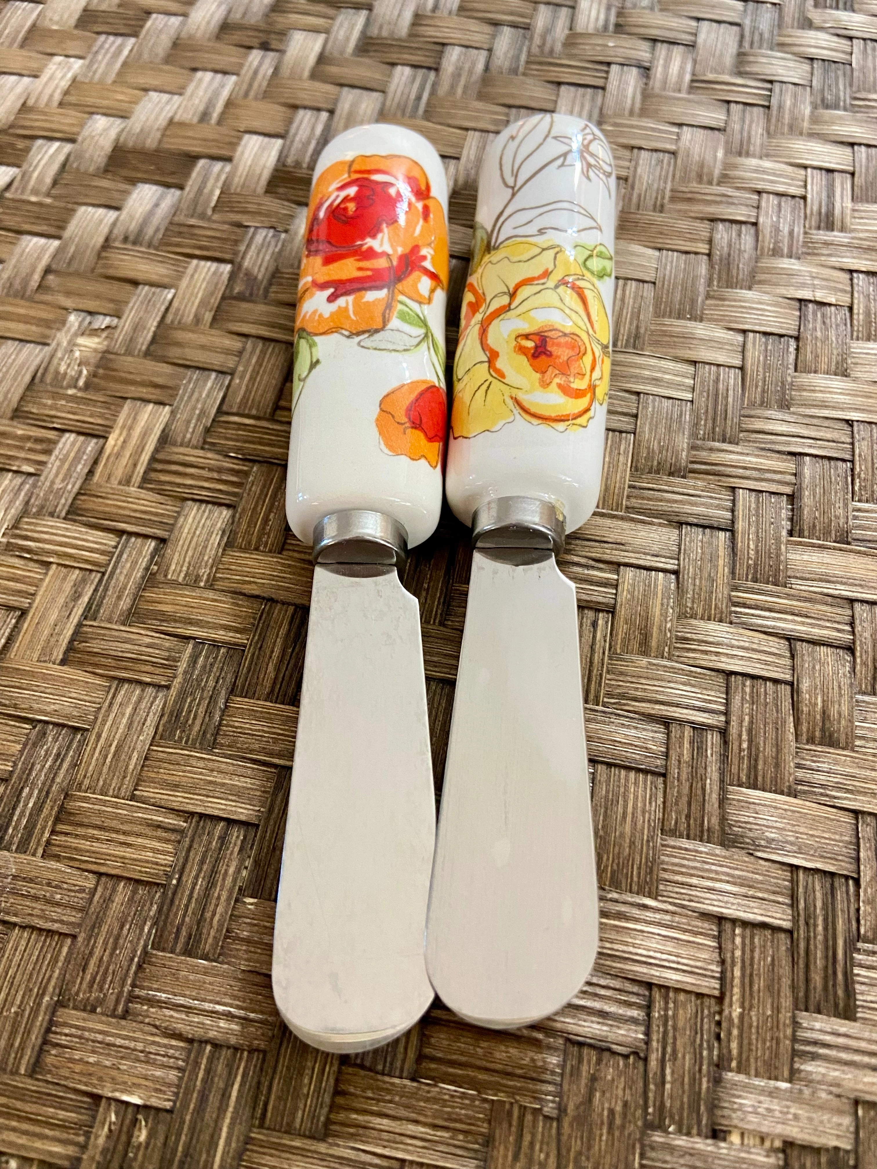 Floral Butter/Cheese Knives