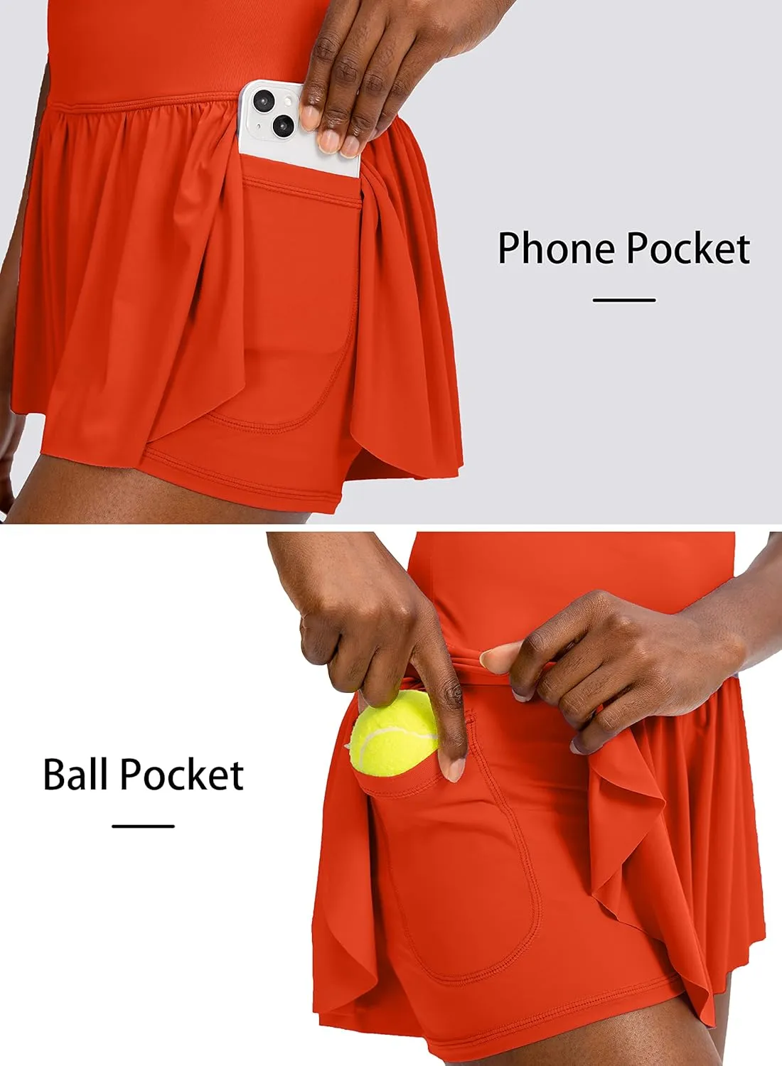 Flowy Running Shorts for Women with 4 Pockets 2 in 1 High Waisted Women's Butterfly Workout Athletic Tennis Skirt Shorts