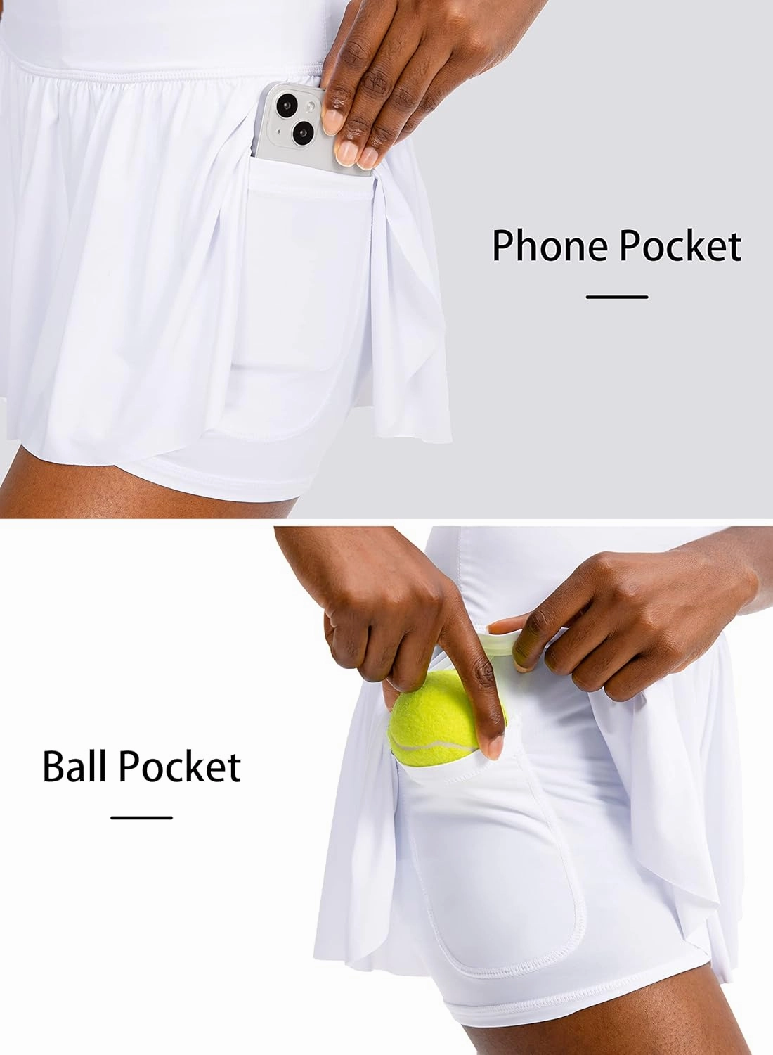 Flowy Running Shorts for Women with 4 Pockets 2 in 1 High Waisted Women's Butterfly Workout Athletic Tennis Skirt Shorts