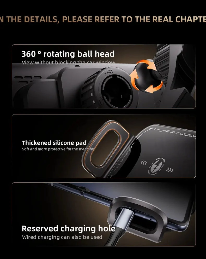 Fold Screen Car Wireless Charger Dual Coil Mount 15W Fast Car Charging for Samsung Galaxy S23 S22 S21 Z Fold Flip 5 4 3