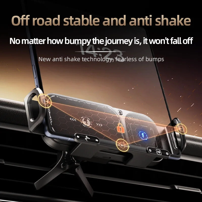 Fold Screen Car Wireless Charger Dual Coil Mount 15W Fast Car Charging for Samsung Galaxy S23 S22 S21 Z Fold Flip 5 4 3