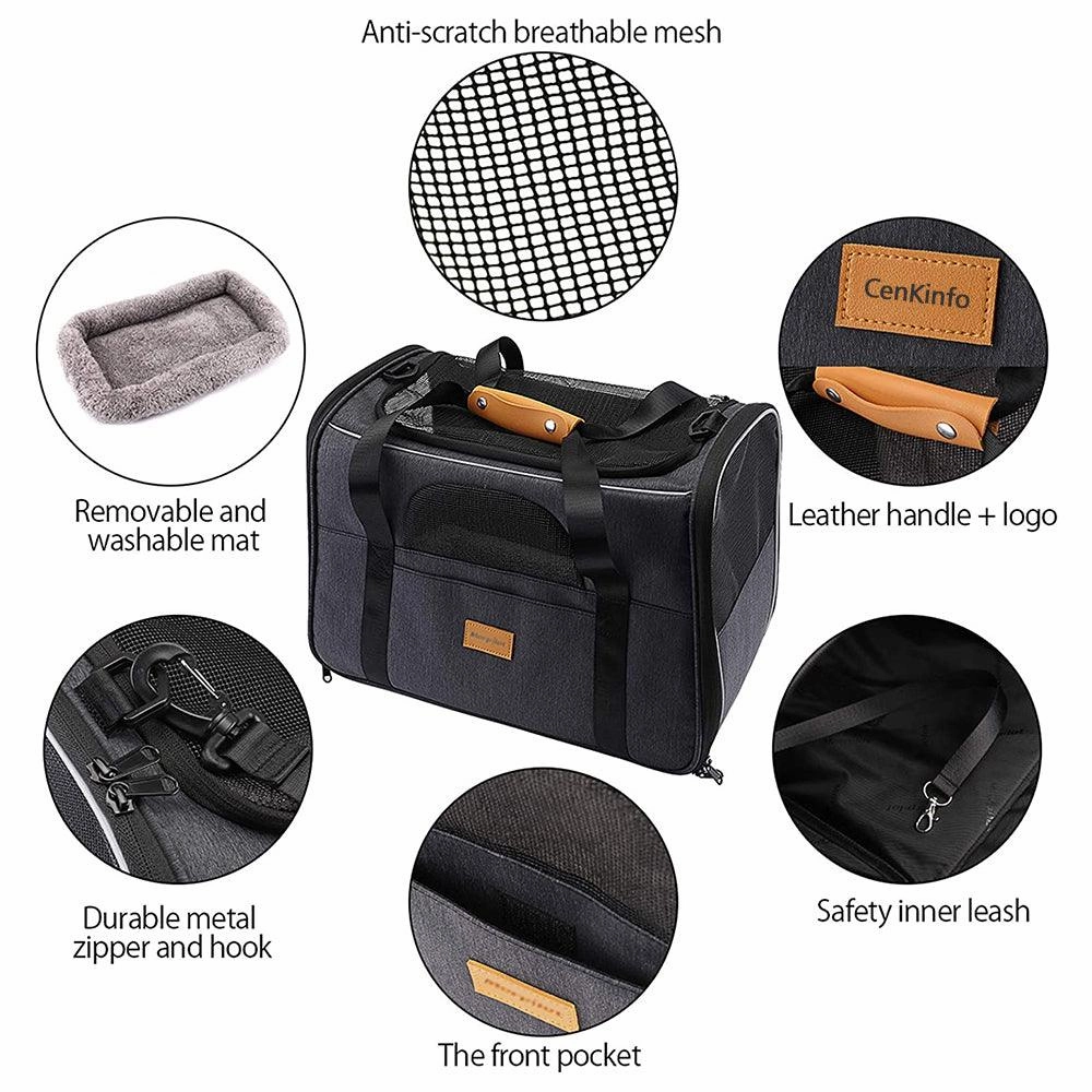 Foldable Cat Dog Carrier: Portable, Soft & Convenient
