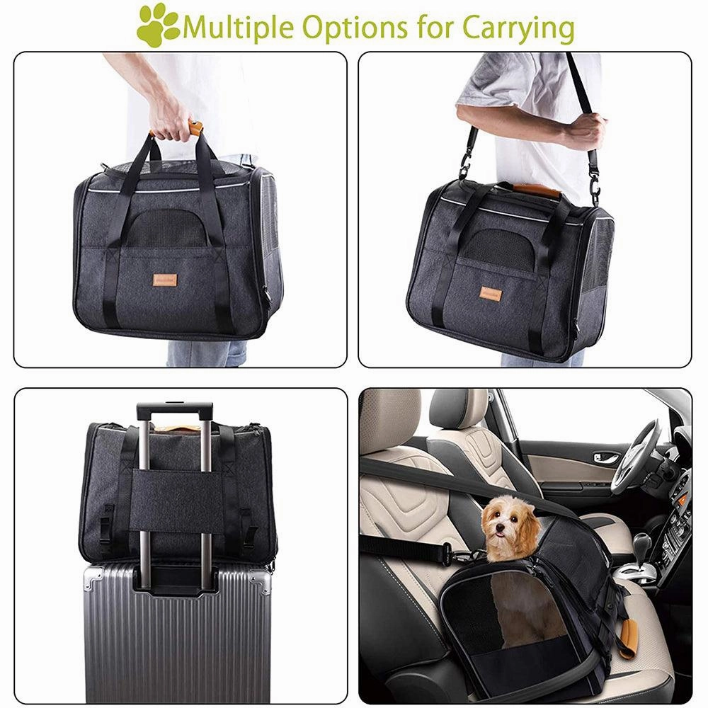 Foldable Cat Dog Carrier: Portable, Soft & Convenient