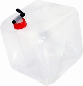 Foldable Water Carrier Bag Large Capacity Drinking Water Container for Camping Picnics and Travel Compact Design Double Handles Leak White