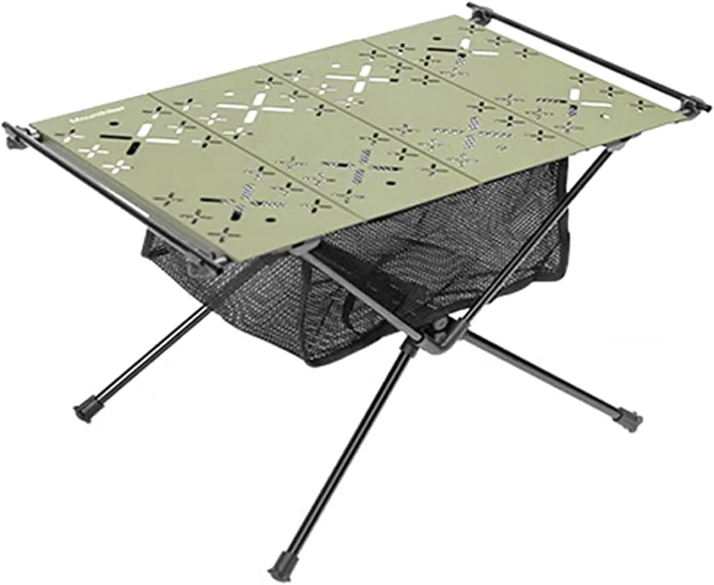 Folding Camping Table, Aluminum Alloy Lightweight Picnic Backpacking Table, Outdoor Camping Table for Picnic, Camping, BBQ, Party, Backyard, Beach (Army Green)