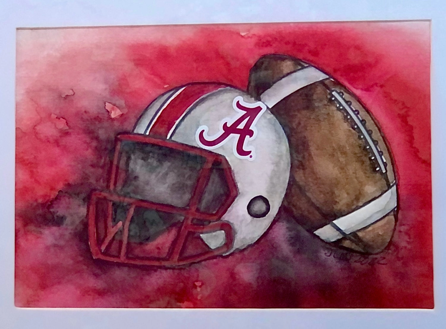 Football Helmet Original Painting