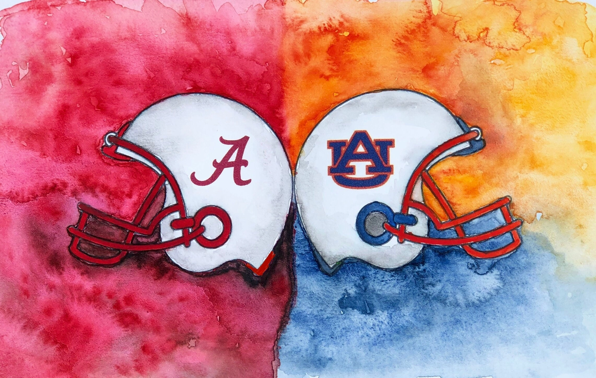 Football Helmet Original Painting