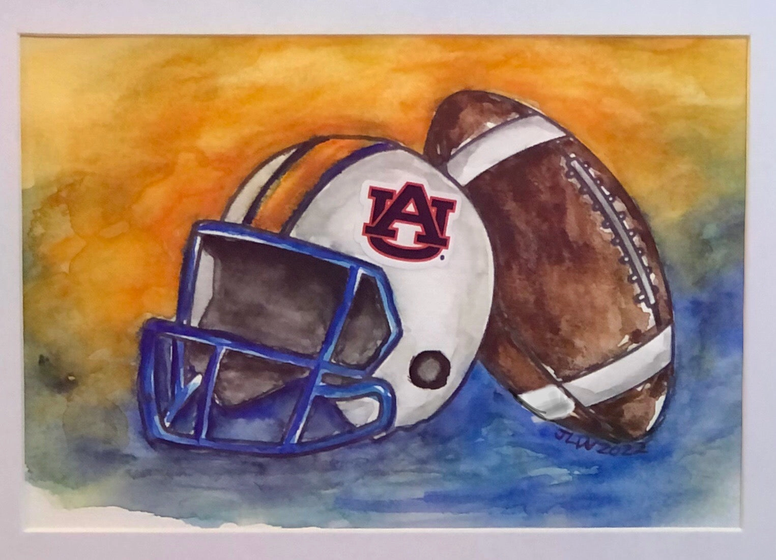 Football Helmet Original Painting