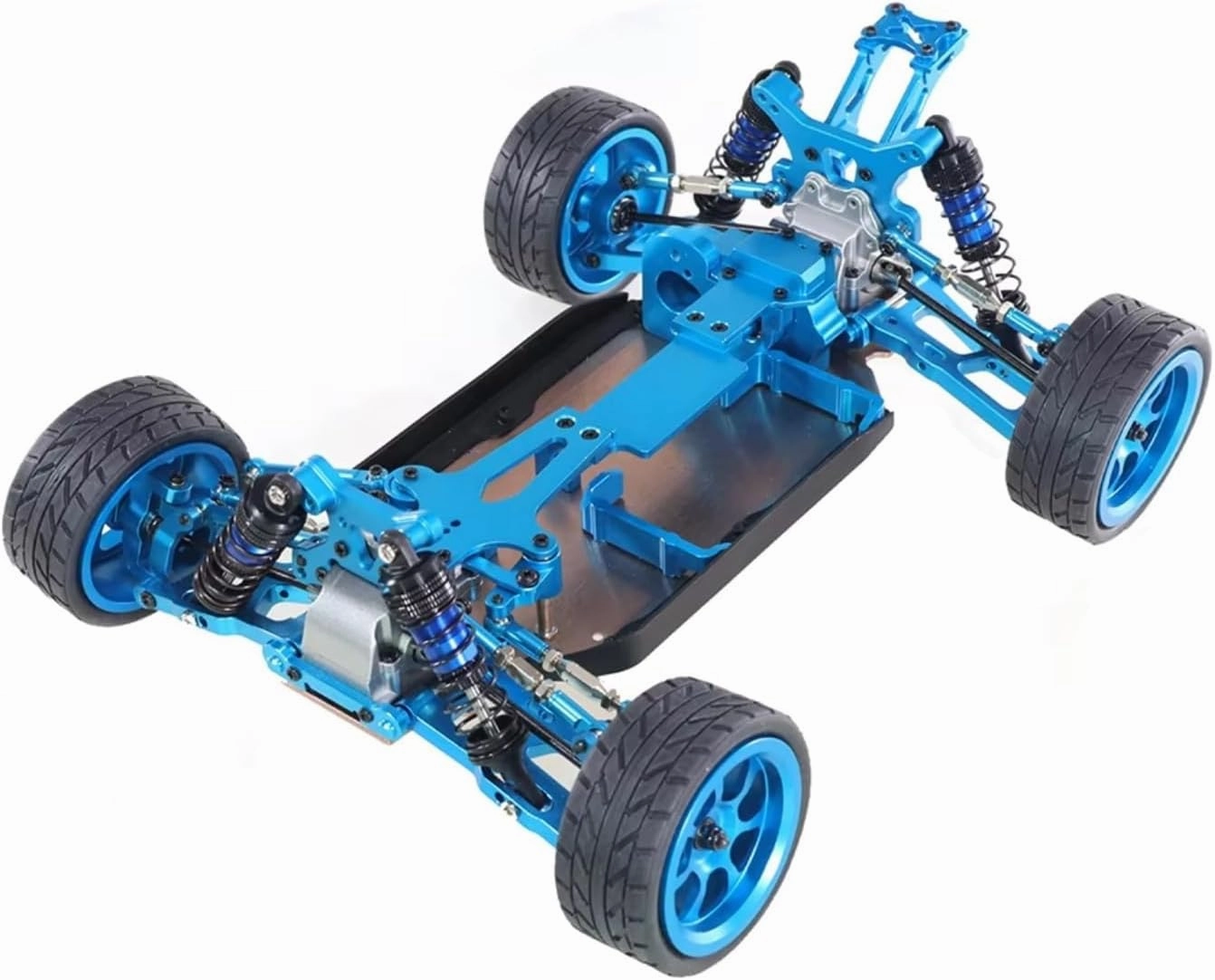 for Wltoys 144001 124008 124016 124017 124019 Metal Suspension Arms Steering Cup Hub Carriers Set Upgrade Parts Replacement RC Car DIY Parts(Blue)