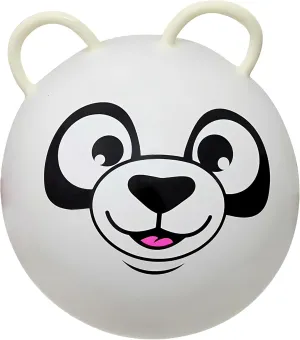 Forest & Twelfth Kids 20” Hopper Ball with 2 Handles – Inflatable Hopping Ball for Bouncing Fun – Multi-Function Jump Ball for Kids Ages 3  (White Panda)