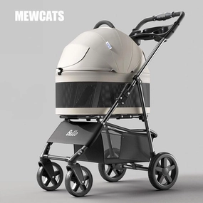 Four Seasons Cat Stroller Foldable Pet Travel Carrier