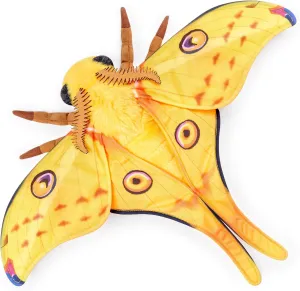 FRANKIEZHOU Simulation Luna Moth Stuffed Animal - Yellow 15 Inch,Long-Tailed Silk Moth Plush Toy, Soft Moth Stuffed Toy for Kids, Baby Gifts,Home Decor, Cuddle Toy