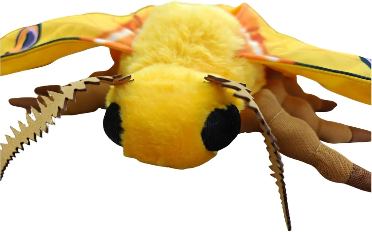 FRANKIEZHOU Simulation Luna Moth Stuffed Animal - Yellow 15 Inch,Long-Tailed Silk Moth Plush Toy, Soft Moth Stuffed Toy for Kids, Baby Gifts,Home Decor, Cuddle Toy