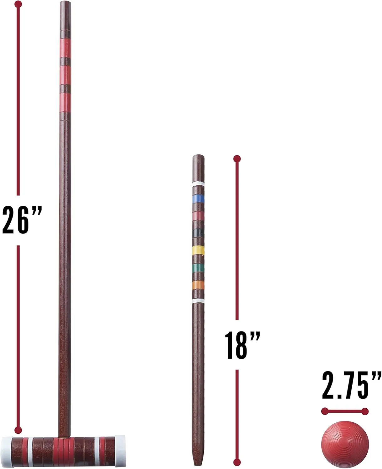 Franklin Sports Croquet Set - Intermediate Croquet Set with Mallets, Balls   Wickets - Family Outdoor   Lawn Game with Stand - Adult   Kids Set - 6 Players