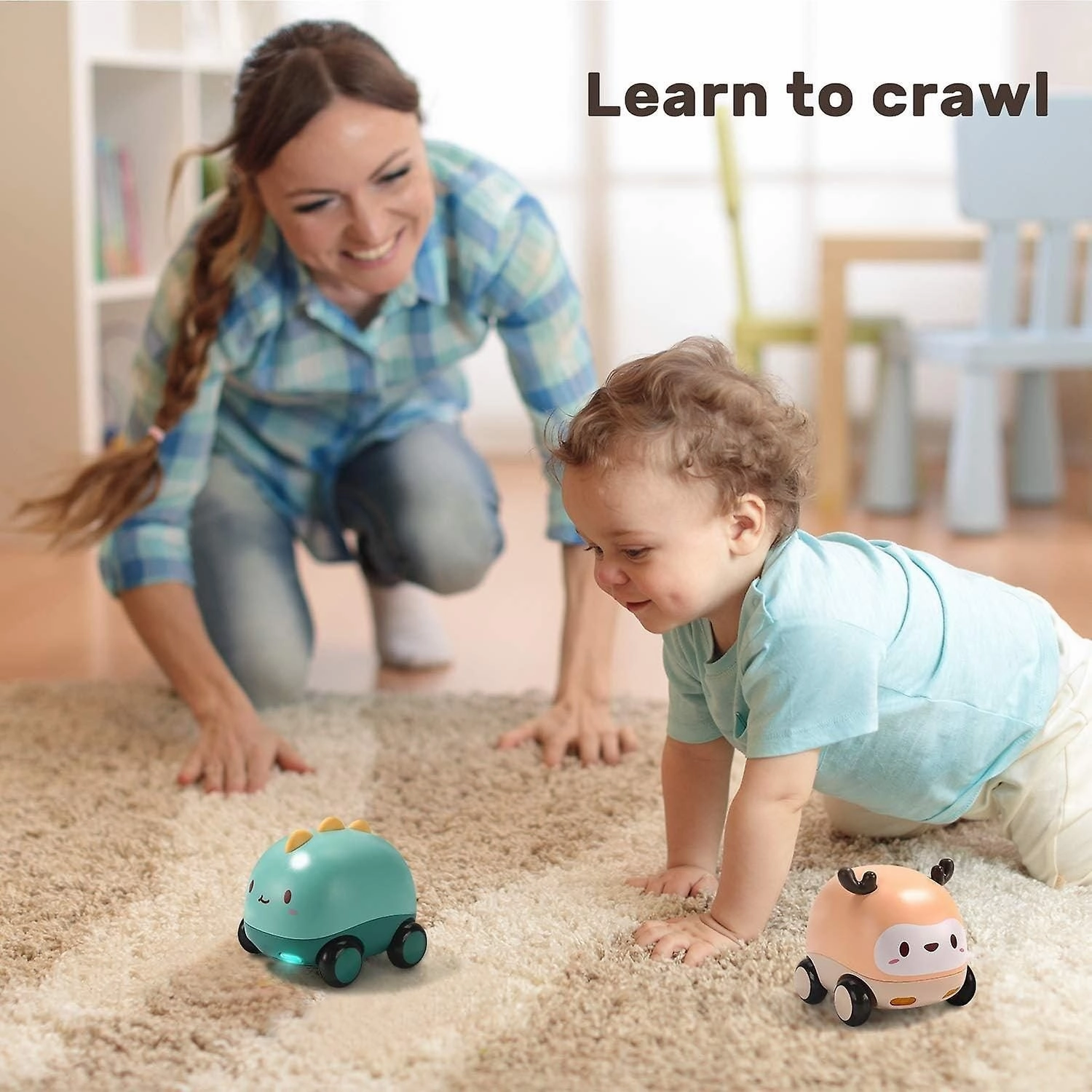 Friction Powered Cars With Lights And Music Cartoon Animal Push And Go Car Toy