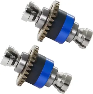 Front and Rear Differential Gear Set for ARRMA 1/18 GRANITE GROM/TYPHON GROM for ARRMA 1/14 Mini MOJAVE GROM RC Car Differential Housing Gear Part (Blue Silver*2)