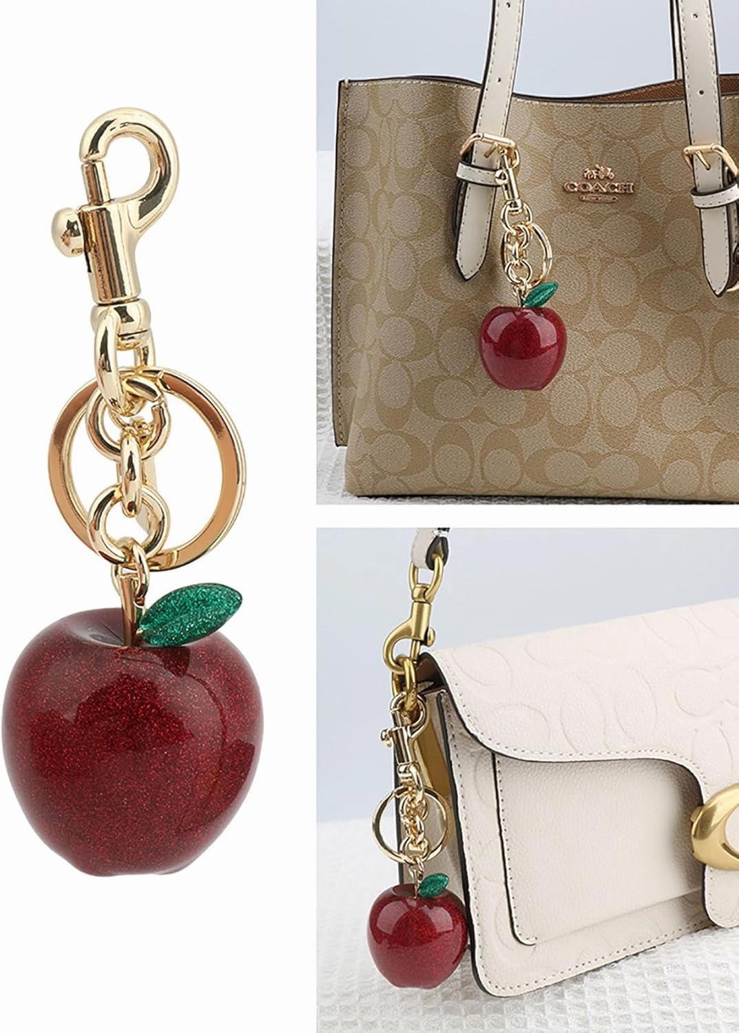 Fruit Bag Charm Key Chain Accessory Purse Charm Gifts for Women