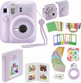 Fujifilm Instax Mini 12 Instant Camera with Case, Decoration Stickers, Frames, Photo Album and More Accessory kit (Lilac Purple)…