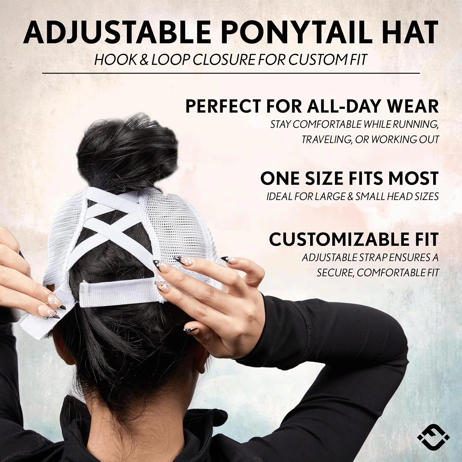 Funky Junque Women's Distressed Ponytail Mesh Trucker Cap - Criss Cross Elastic Bands