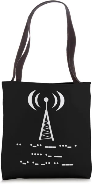 Funny Morse Code I LOVE HAM RADIO Shortwave Radio Gift Tote Bag
