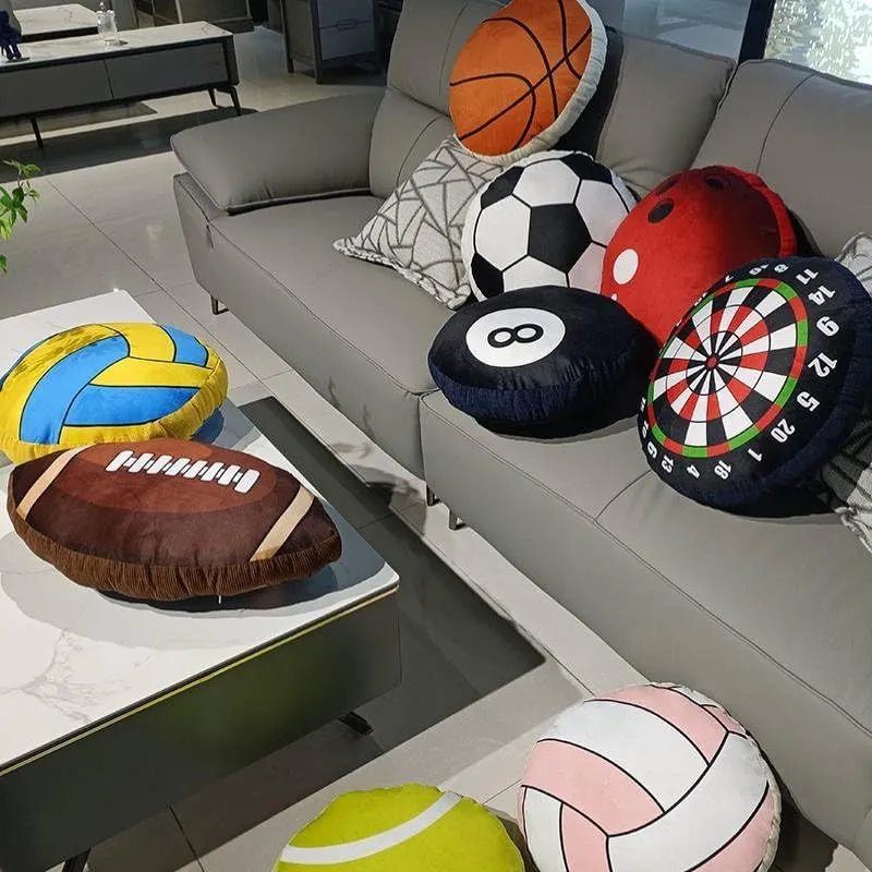 Funny Stuffed Bowling Plush Pillow Toy 14.9Inch Simulation Pillow Plush Ball Pillow Nap Pillow Bowling Plushies Sports Decoration Gifts for Boys
