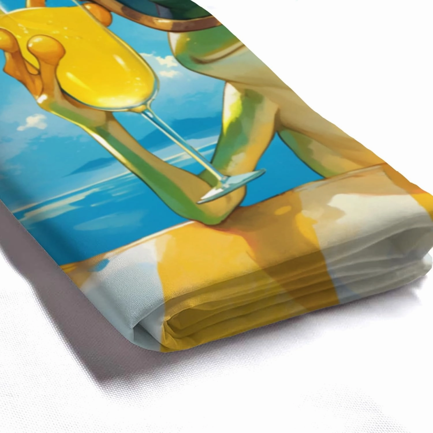 Funny Frog Blue Shower Curtain, Colorful Lemon Yellow Curtain, 72x72 Inches Shower Curtains for Bathroom, Snow Fabric Bath Curtains Set with 12 Hooks
