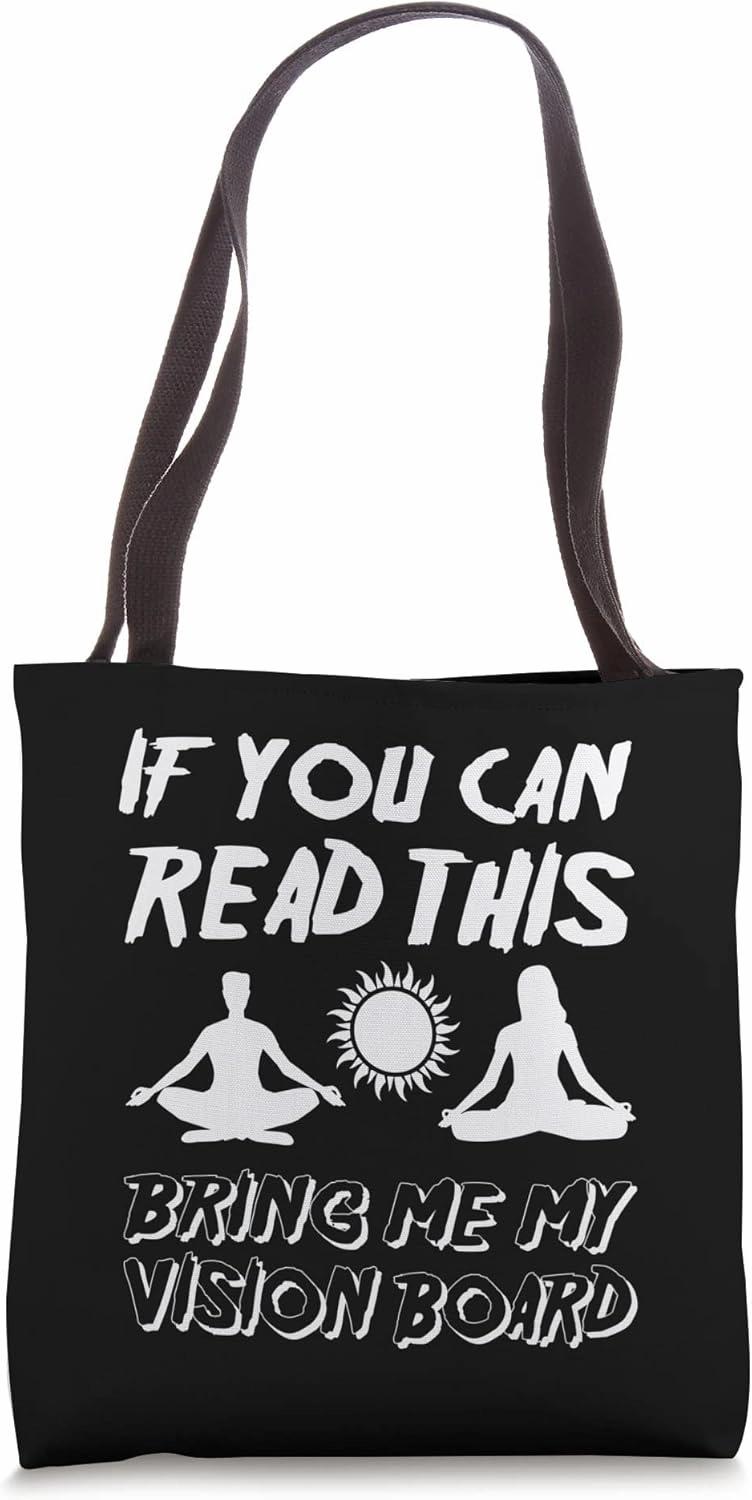 Funny Manifestation Vision Board Positive Affirmation Tote Bag