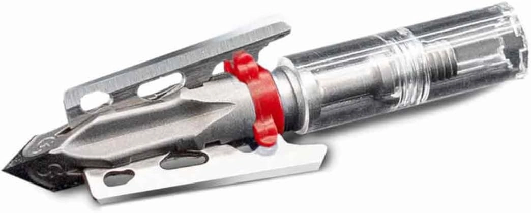 G5 Deadmeat V2 3-Blade 1.5" Cutting Dia. Stainless Steel Game Hunting Expandable Mechanical Broadheads, Crossbow Version, 3-Pack & 1 BMP Tip