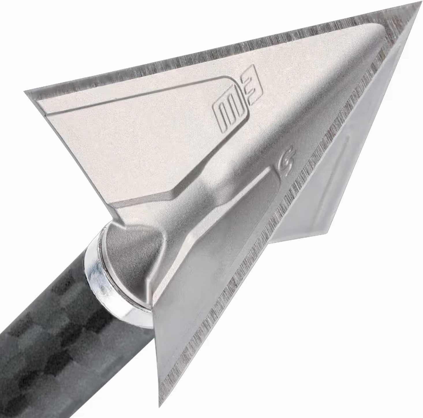 G5 Montec M3 Archery Hunting Durable Sharp Fixed Blades 1 1/16" Cutting Diameter Steel 1-Piece Construction Screw-in Broadheads for Bow Arrows - Pack of 3